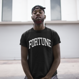 "FORTUNE" BLACK UNISEX TEE